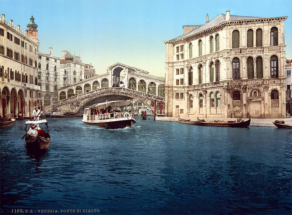 Fotochromatické fotky zachytávajú Benátky pred 100 rokmi